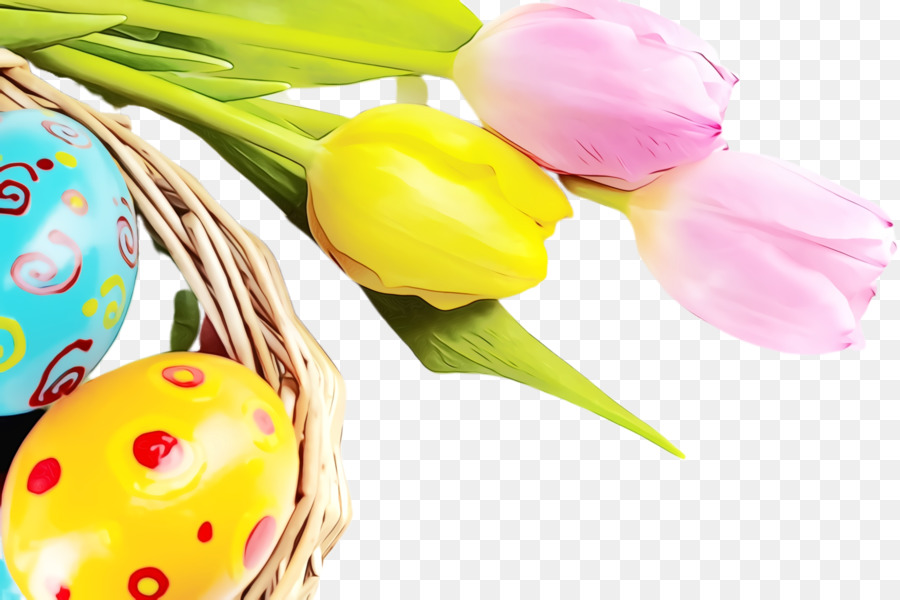 Telur Paskah，Tulip Kuning PNG