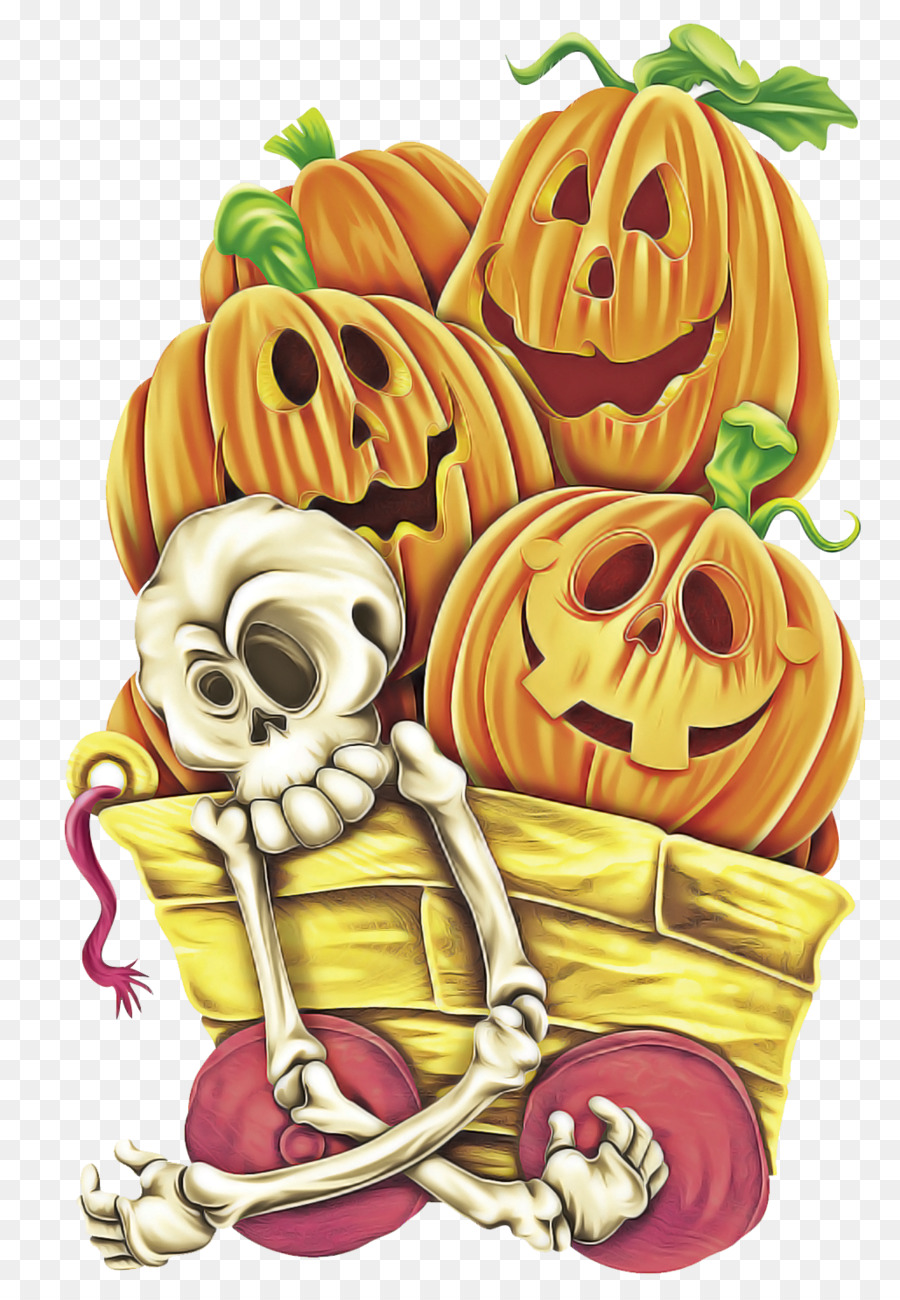 Labu Dan Kerangka，Jack O' Lantern PNG