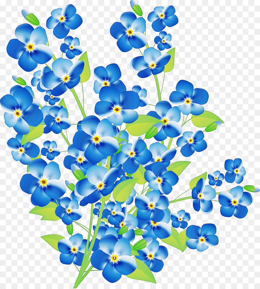 biru, bunga, pabrik gambar png