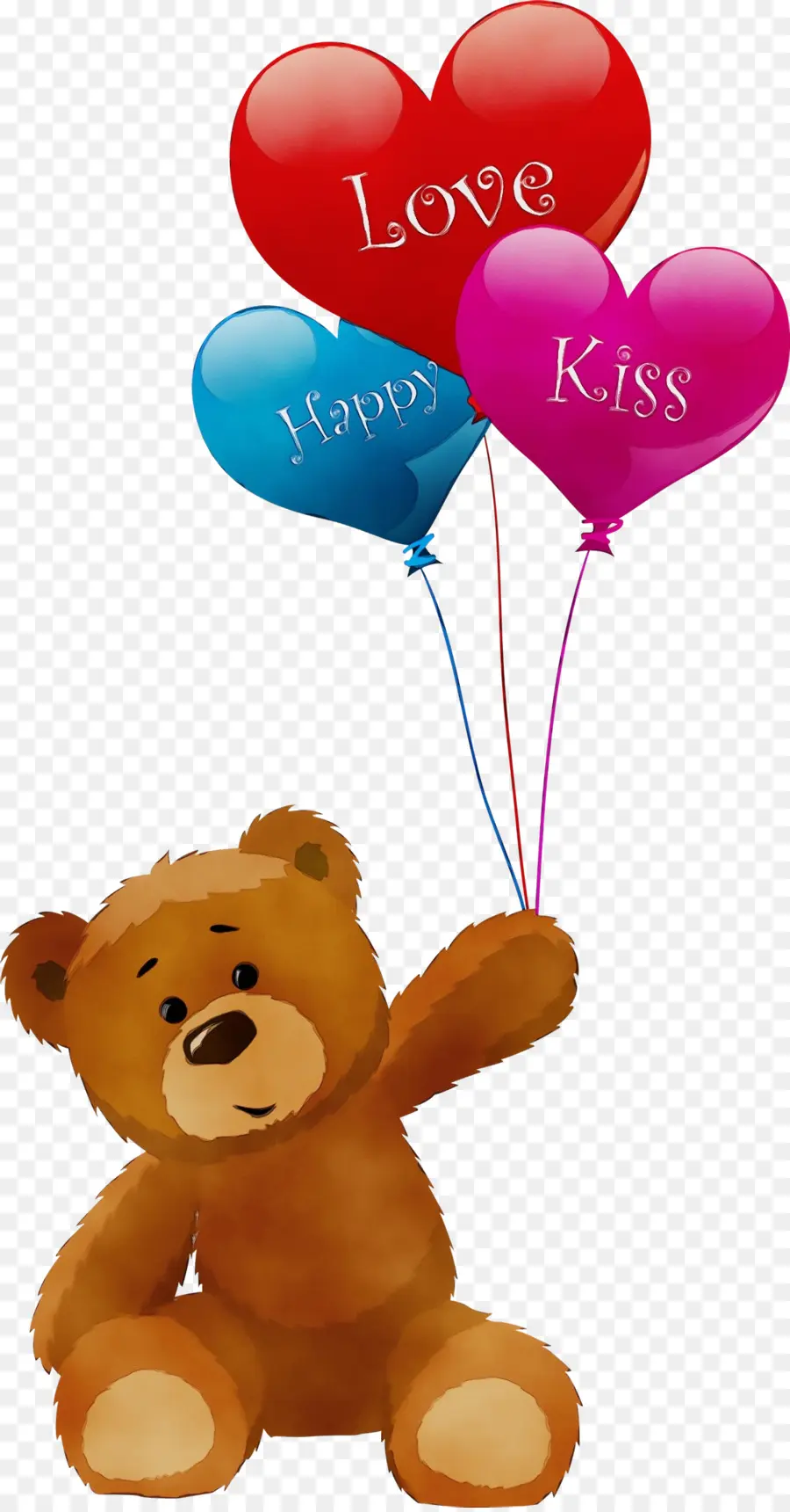 Teddy Bear Dengan Balon，Balon PNG