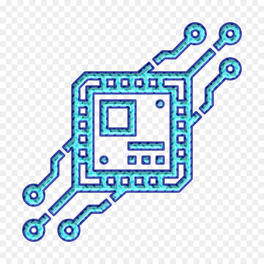 Sirkuit Biru，Mikrochip PNG