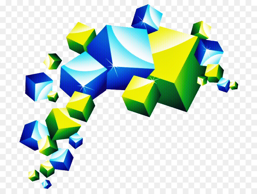 Kubus Berwarna Warni，Geometris PNG