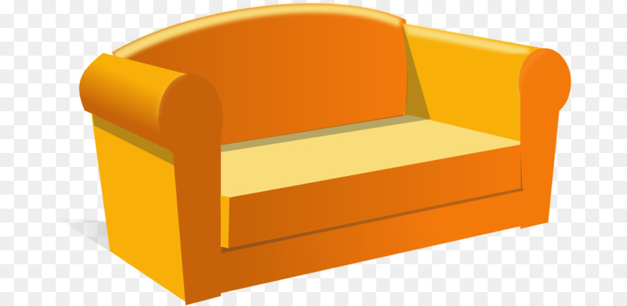 Sofa Oranye，Sofa PNG