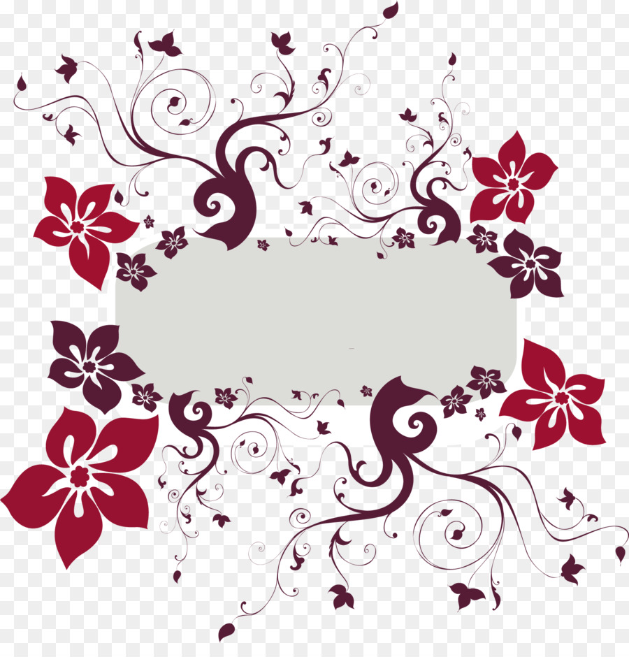 Ornamen，Desain Bunga PNG