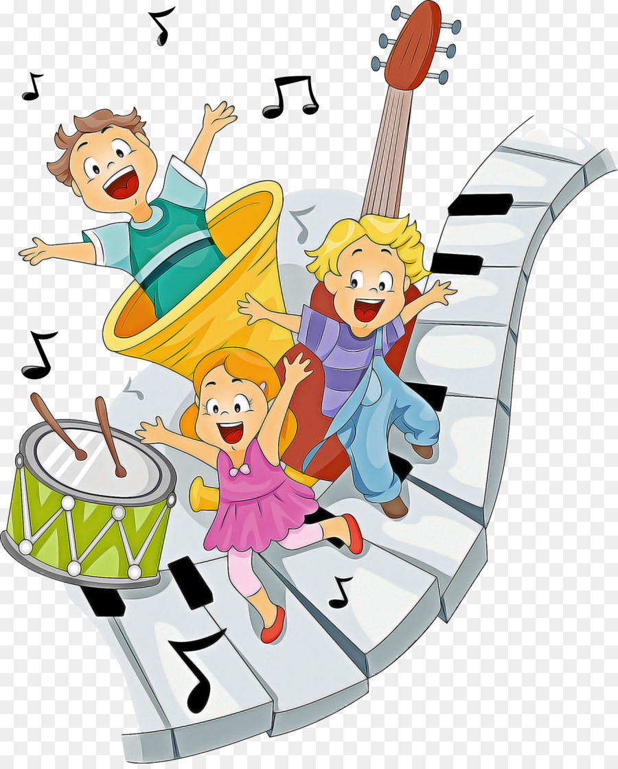 Anak Anak Dengan Catatan Musik，Piano PNG