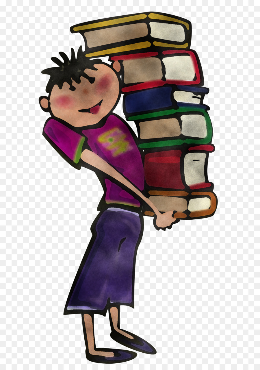 Bocah Dengan Buku，Kartun PNG