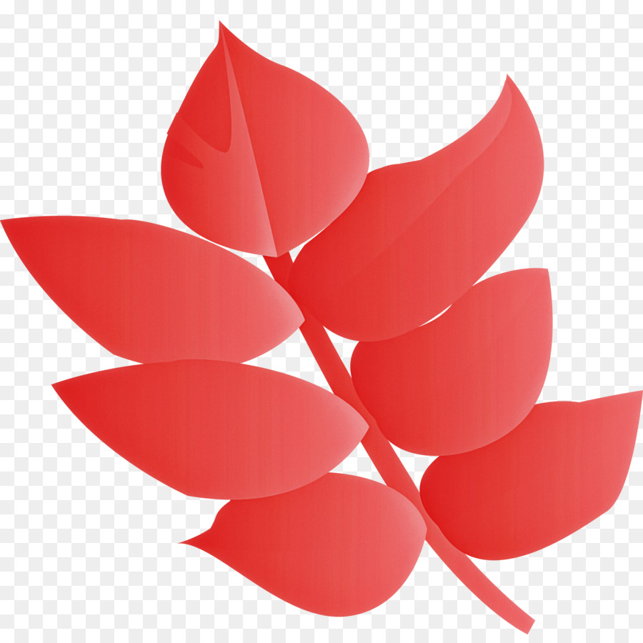Merah，Daun Bunga PNG