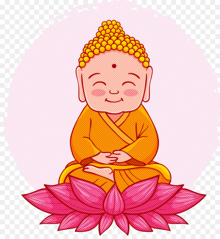 Buddha Yang Lucu，Teratai PNG