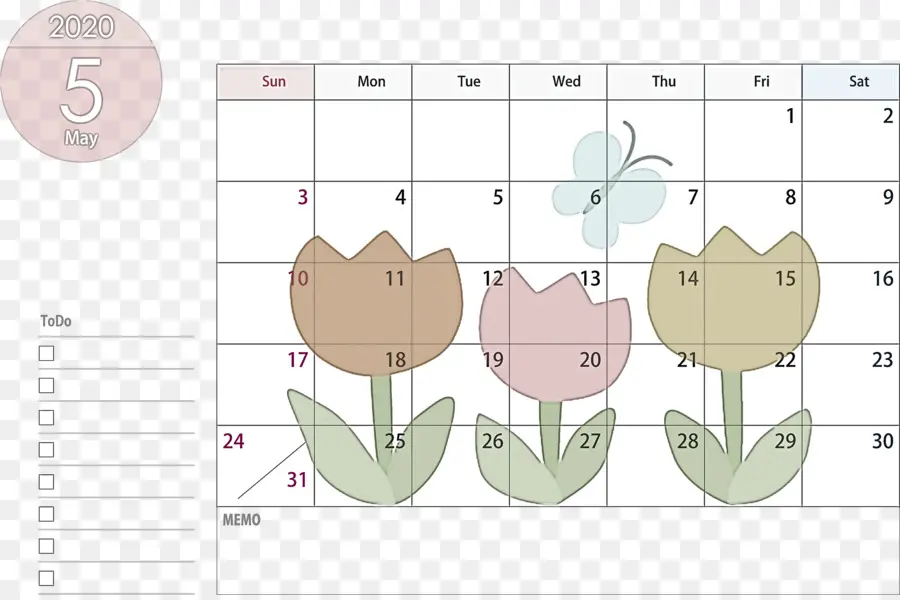 Kalender Mei，Bunga PNG