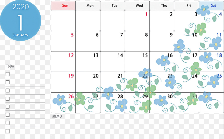 Kalender，Januari PNG