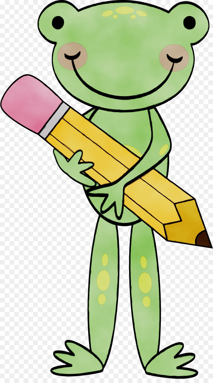 Katak Dengan Pensil，Katak PNG