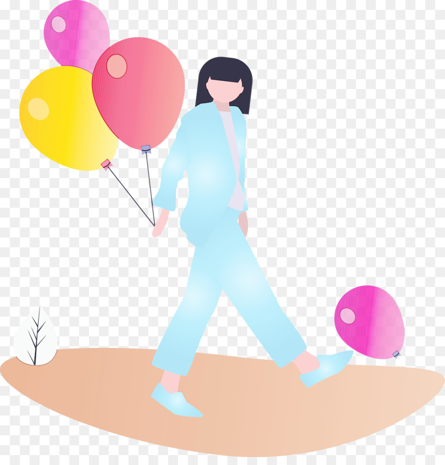 Wanita Dengan Balon，Balon PNG