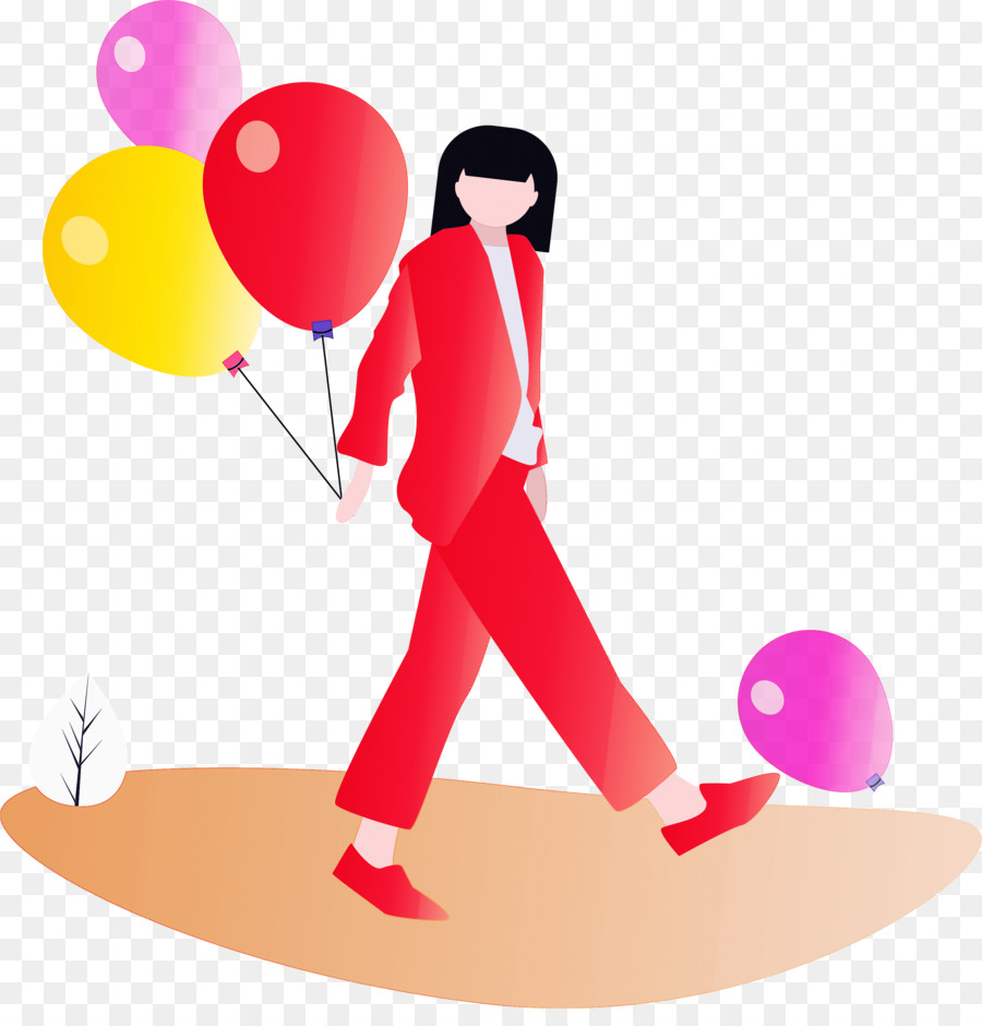 Wanita Dengan Balon，Balon PNG