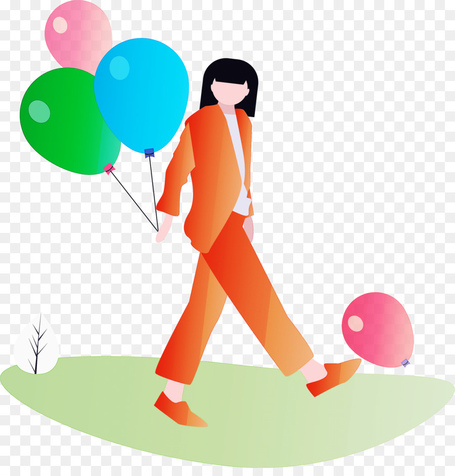 Wanita Dengan Balon，Balon PNG