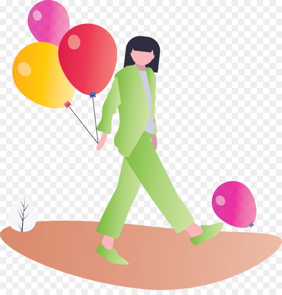 Wanita Dengan Balon，Balon PNG