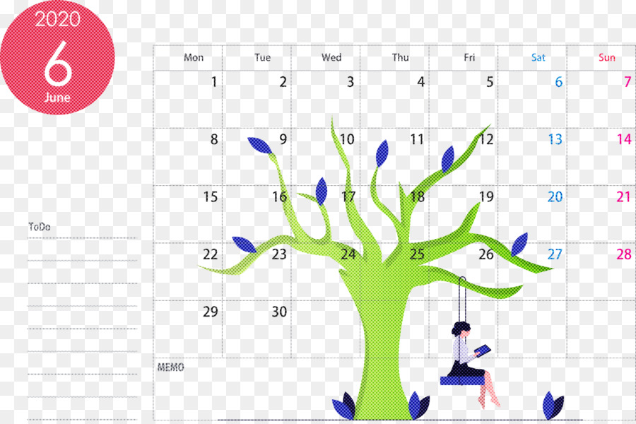 Kalender，Juni PNG