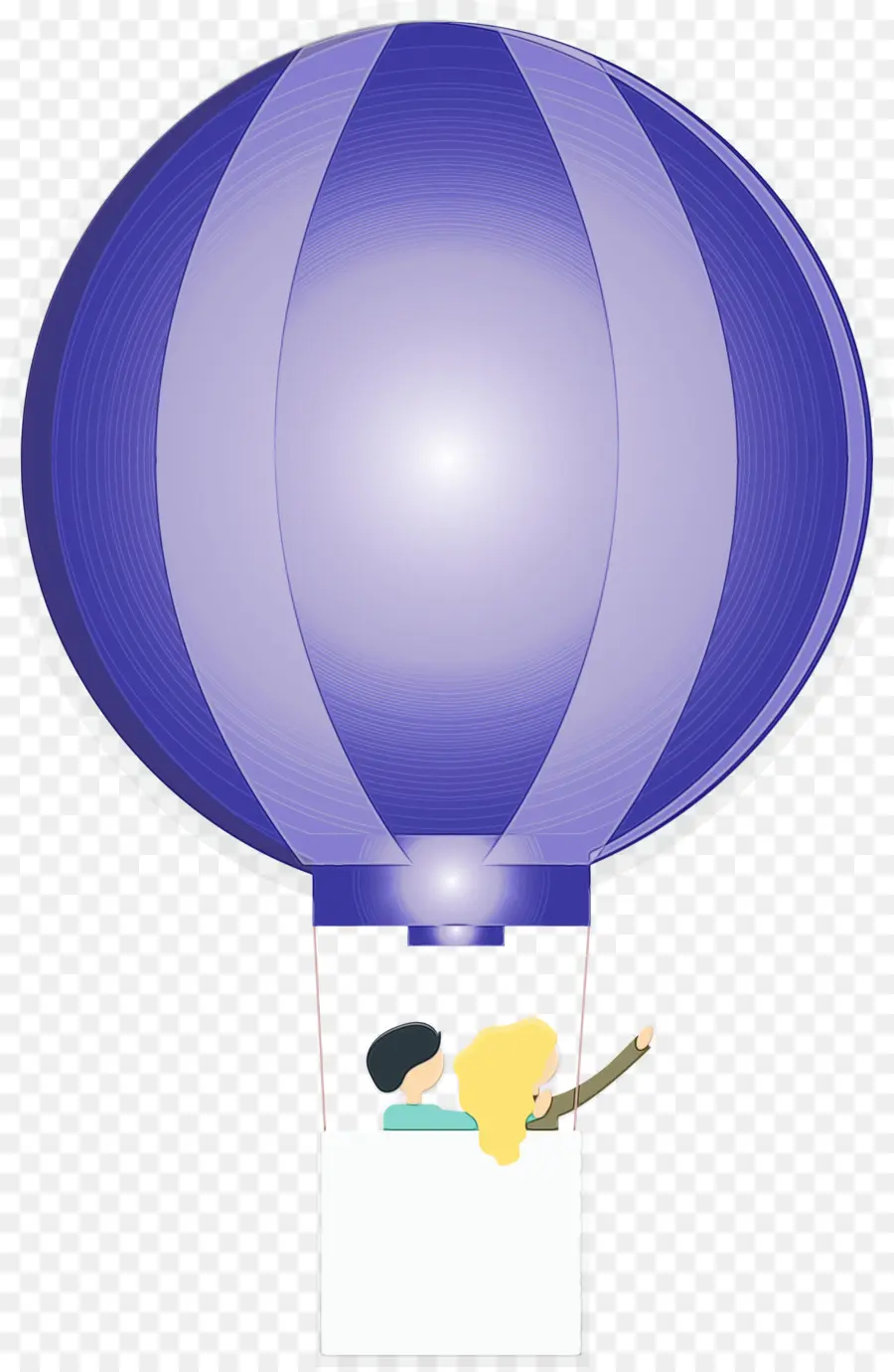 Balon Udara Panas，Ungu PNG