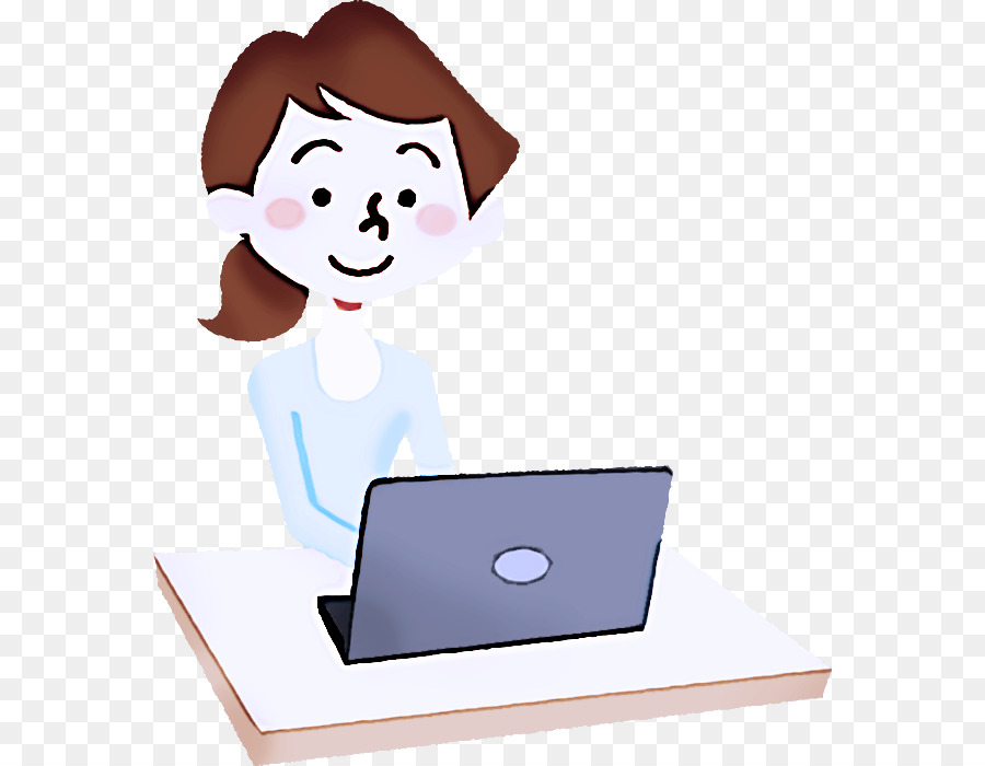 Wanita Dengan Laptop，Komputer PNG