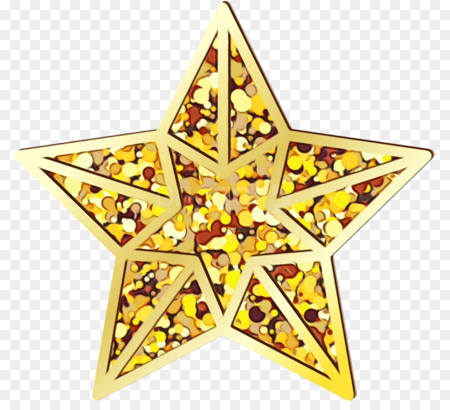  Kuning  Bintang  Liburan Ornamen gambar png