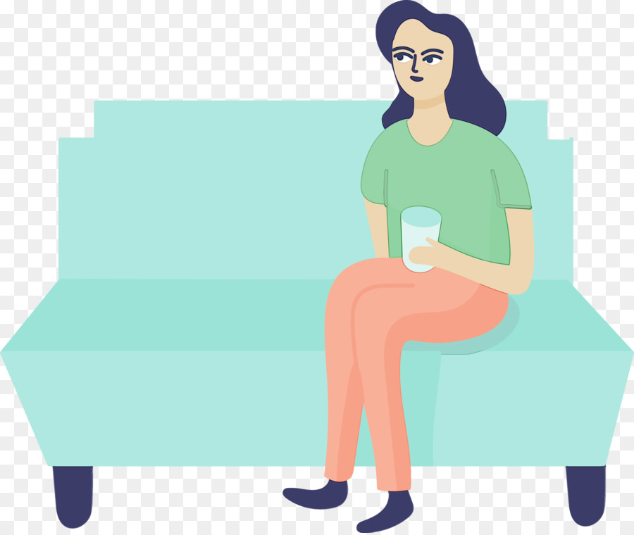 Wanita Di Sofa，Sofa PNG