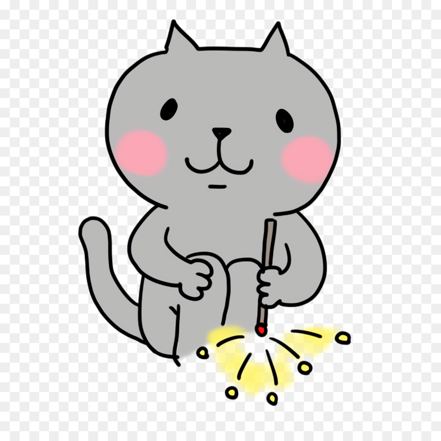 Kucing Dengan Sparkler，Anak Kucing PNG