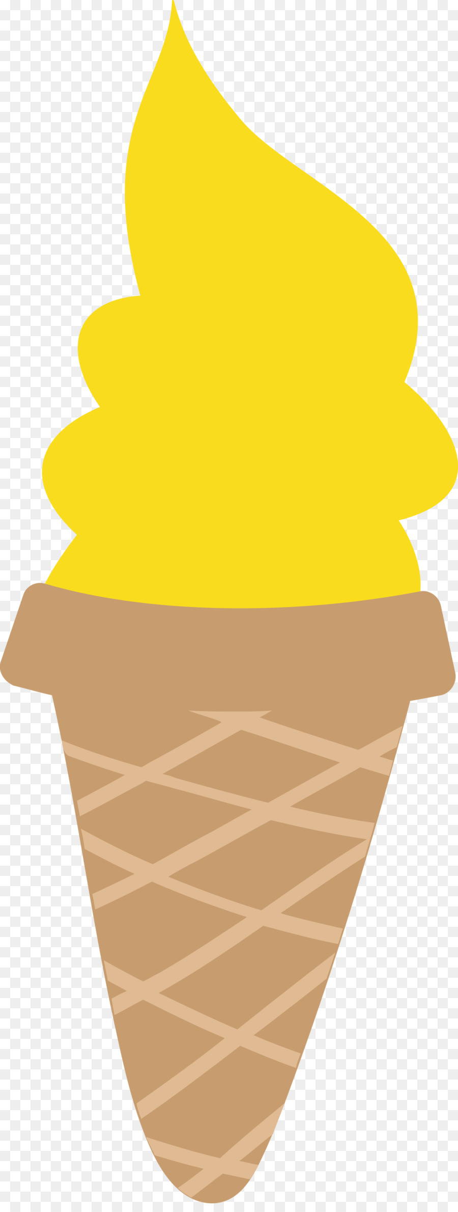 Kerucut Es Krim Kuning，Es Krim PNG