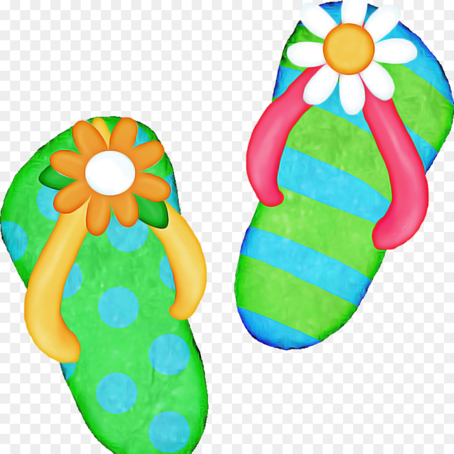 Sandal Jepit Berwarna Warni，Sandal PNG