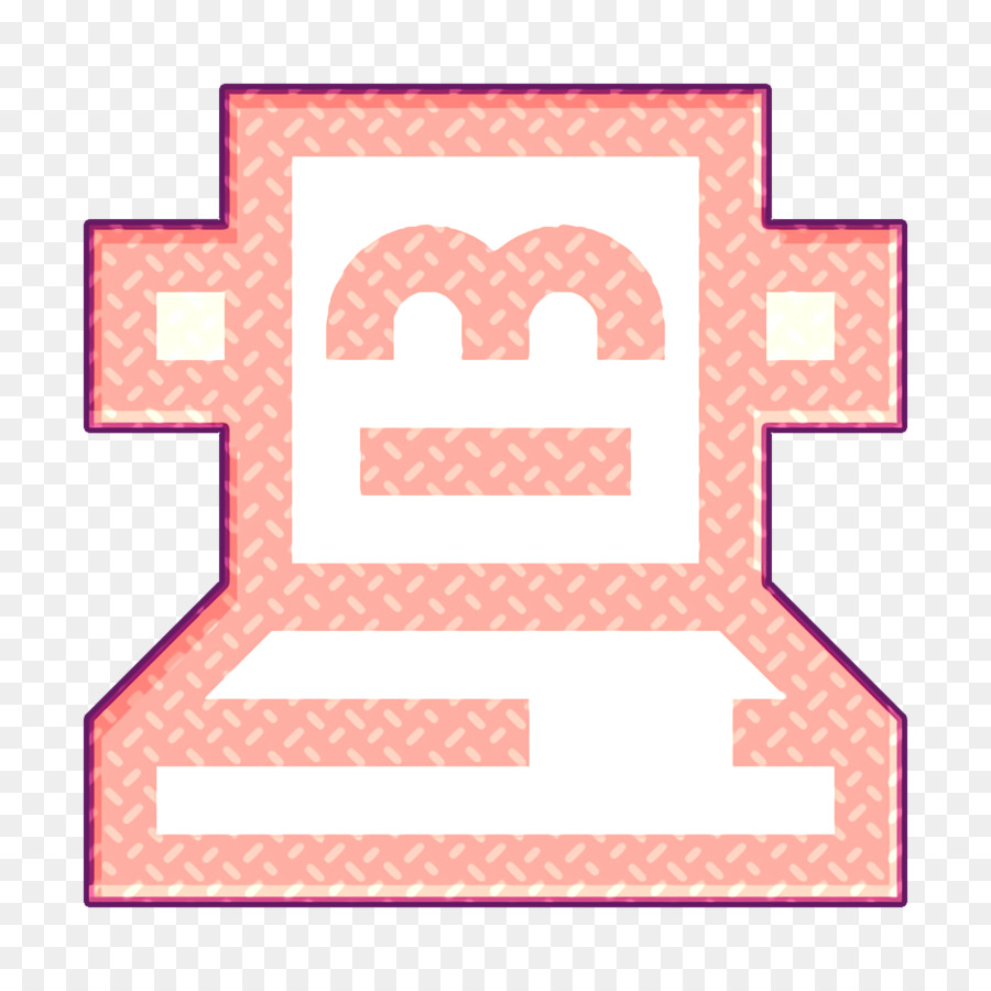 Pink M，Garis PNG