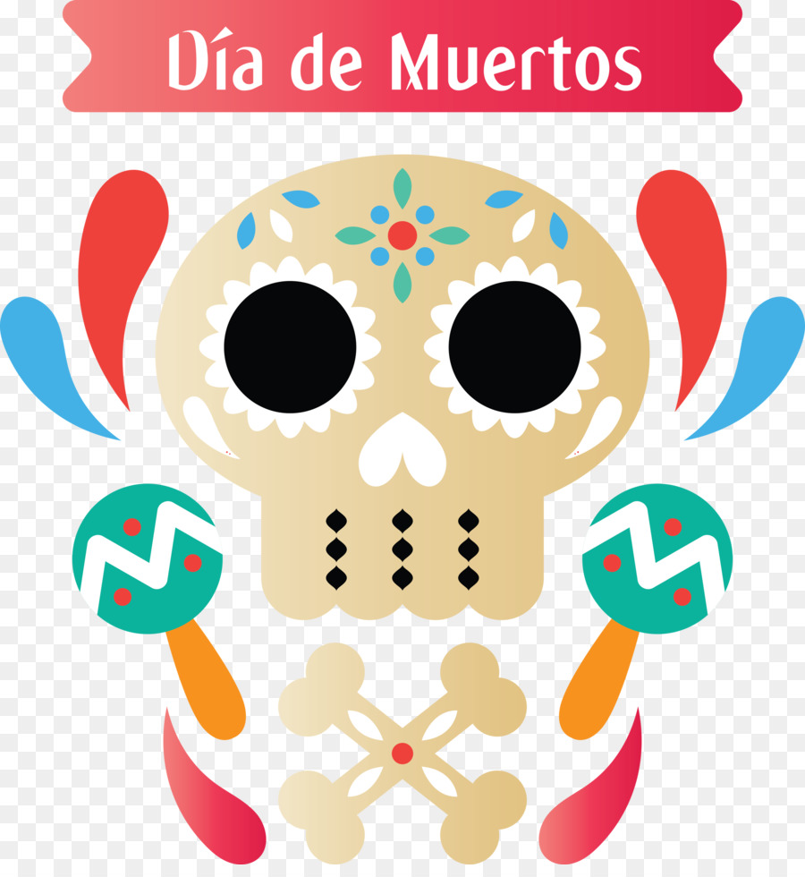 Tengkorak Dia De Muertos，Hari Orang Mati PNG