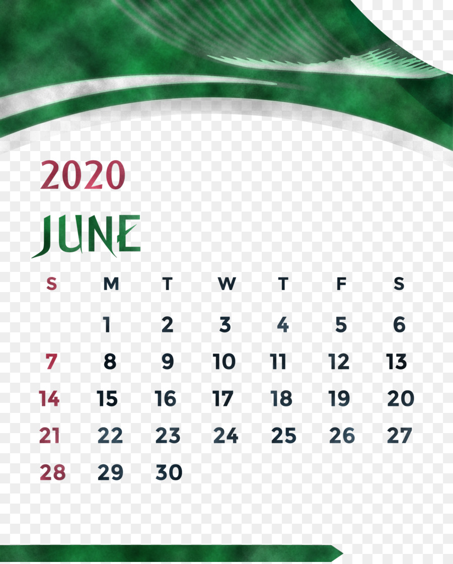 Kalender Juni 2020，Tanggal PNG