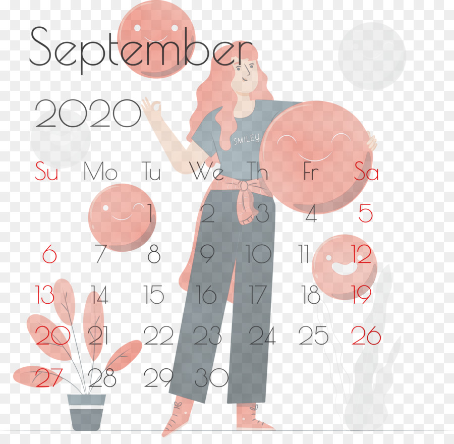 Kalender September 2020，Bulan PNG