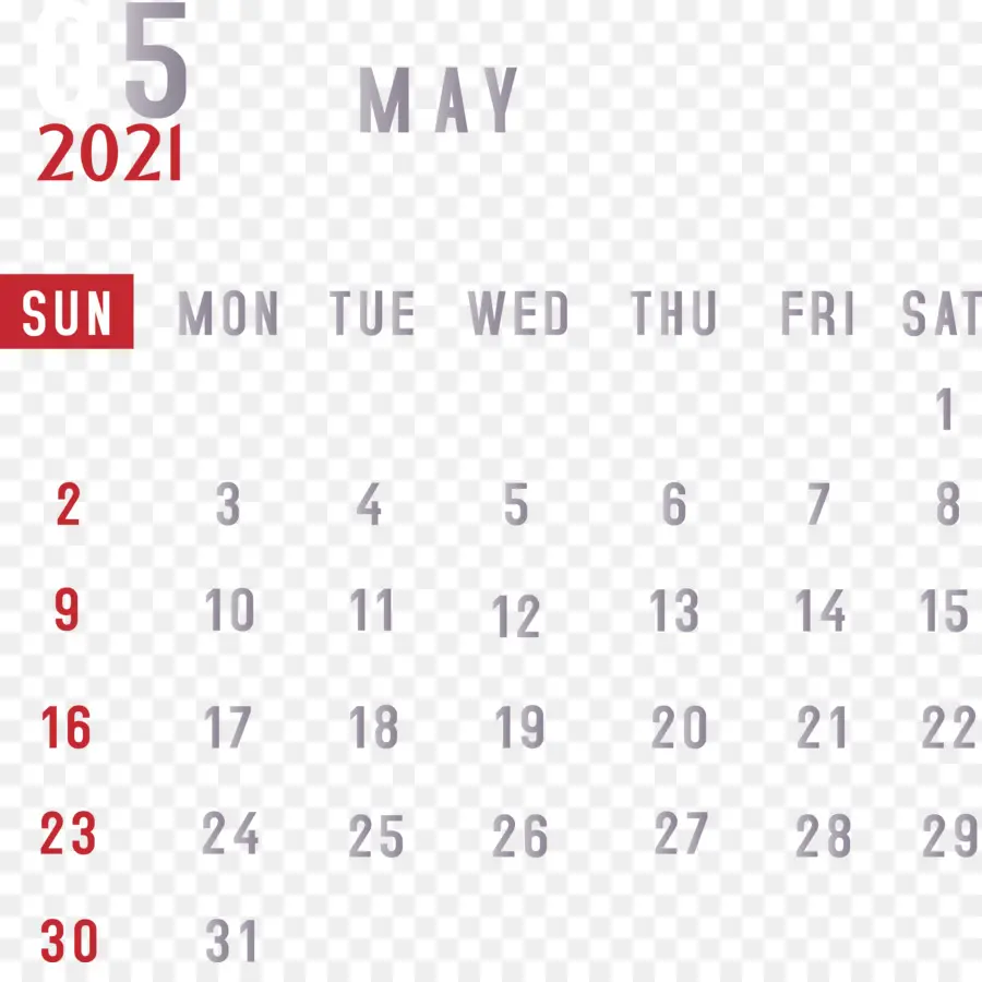 Kalender Mei 2021，Tanggal PNG