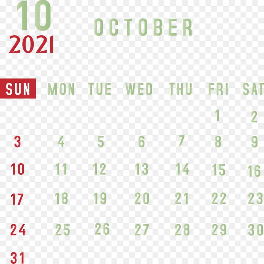 Kalender Oktober 2021，Tanggal PNG