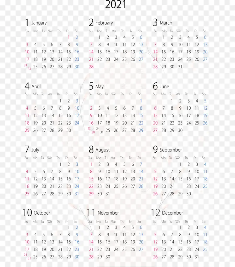 Kalender 2021，Tanggal PNG