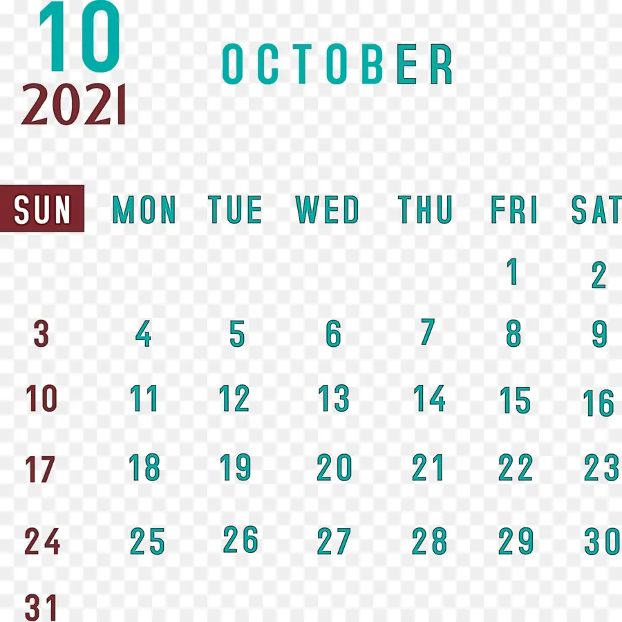 Kalender Oktober 2021，Tanggal PNG