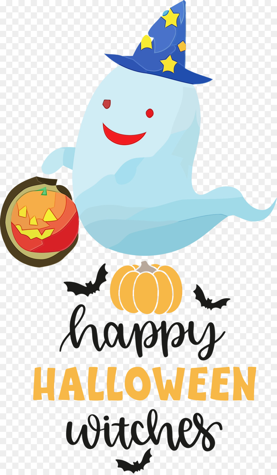 Hantu Halloween，Labu Kuning PNG