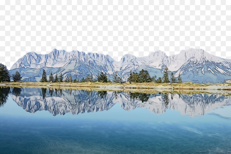 Refleksi Gunung，Danau PNG