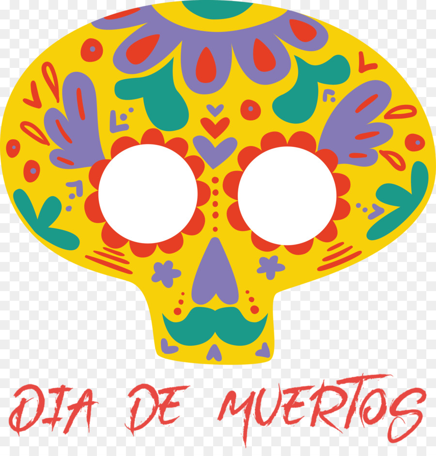 Tengkorak Dia De Muertos，Hari Orang Mati PNG