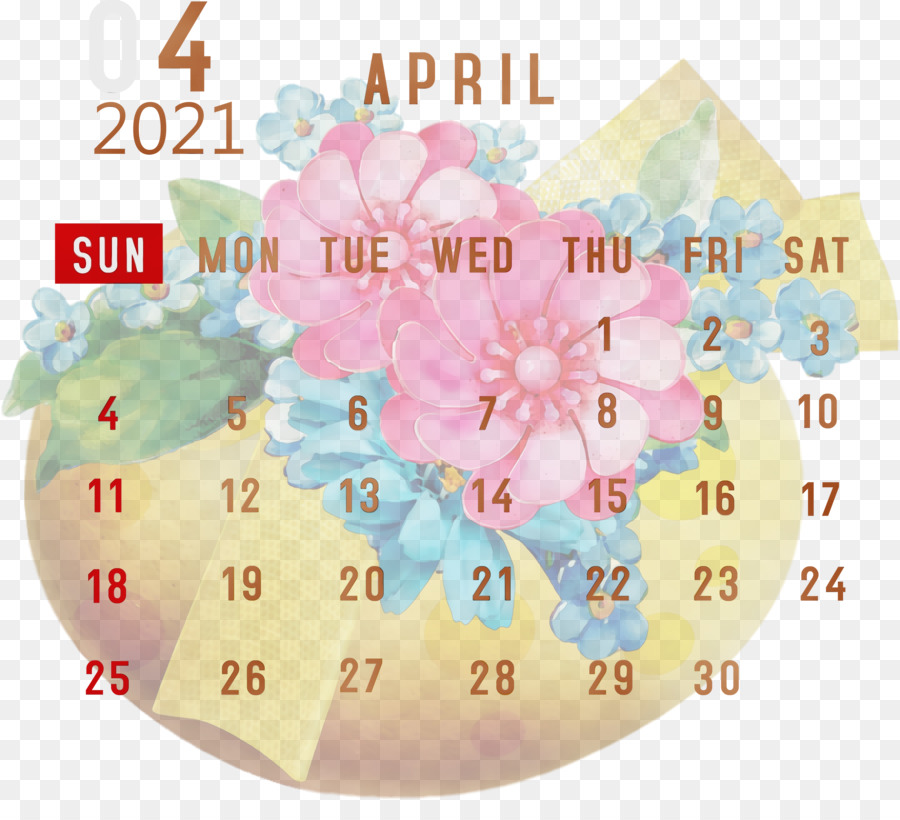 Kalender April，Bulan PNG