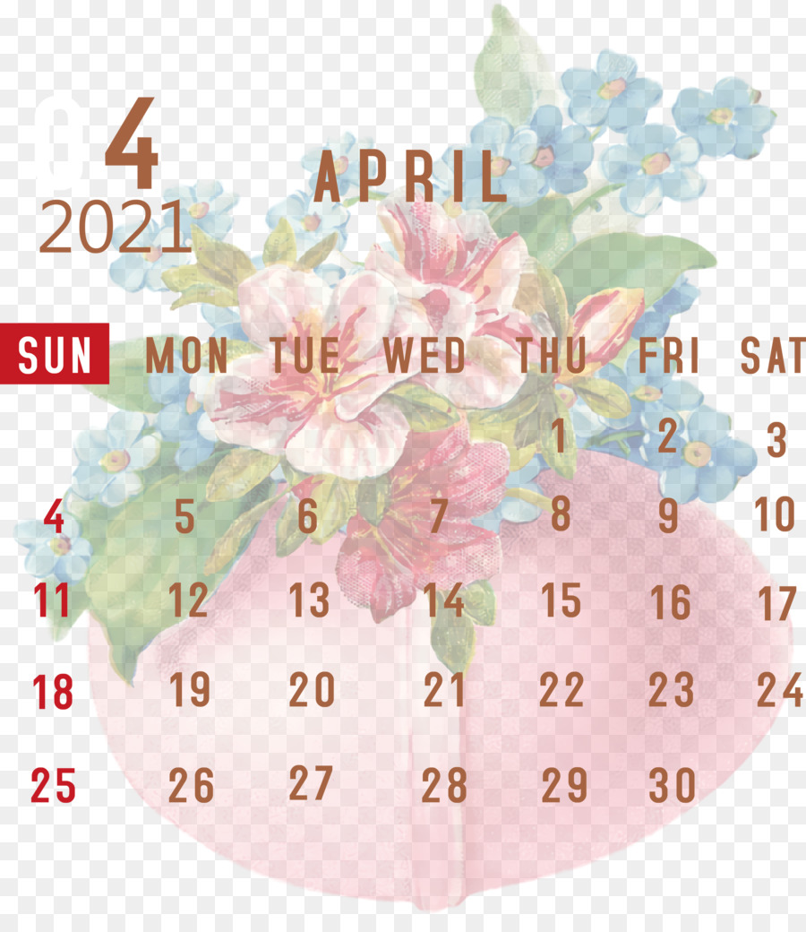 Kalender April，Bulan PNG