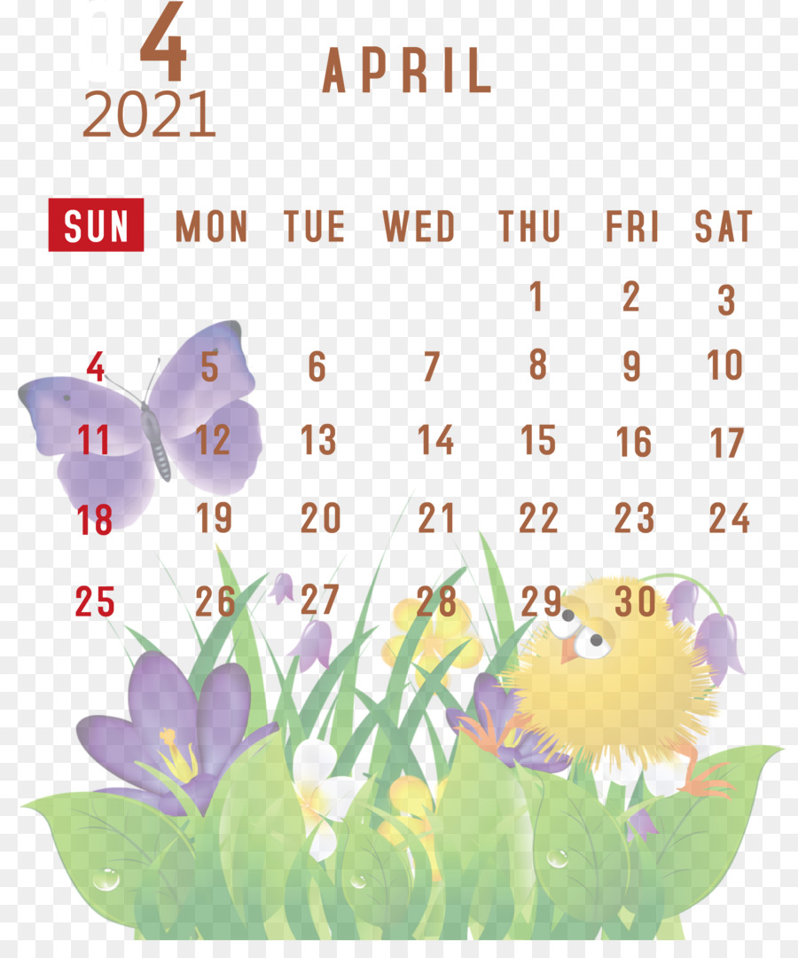 Kalender April，Bulan PNG