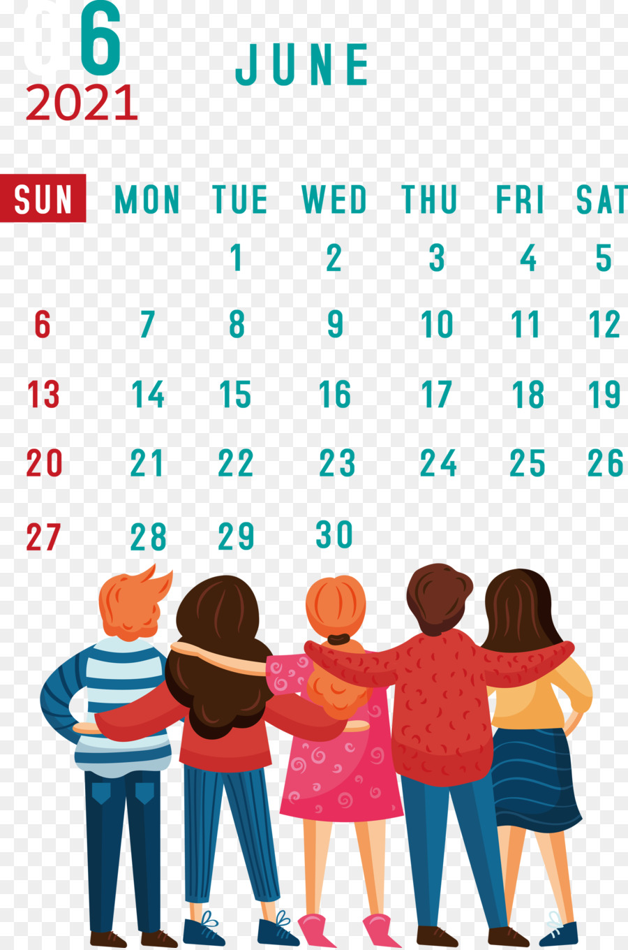 Kalender Juni，Bulan PNG