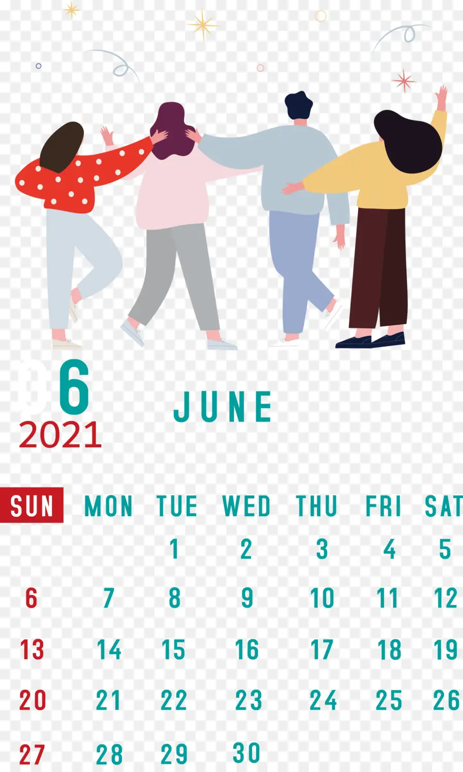 Kalender Juni，Bulan PNG