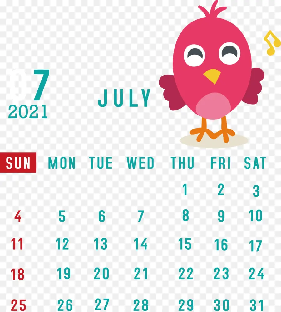 Kalender Juli，Bulan PNG