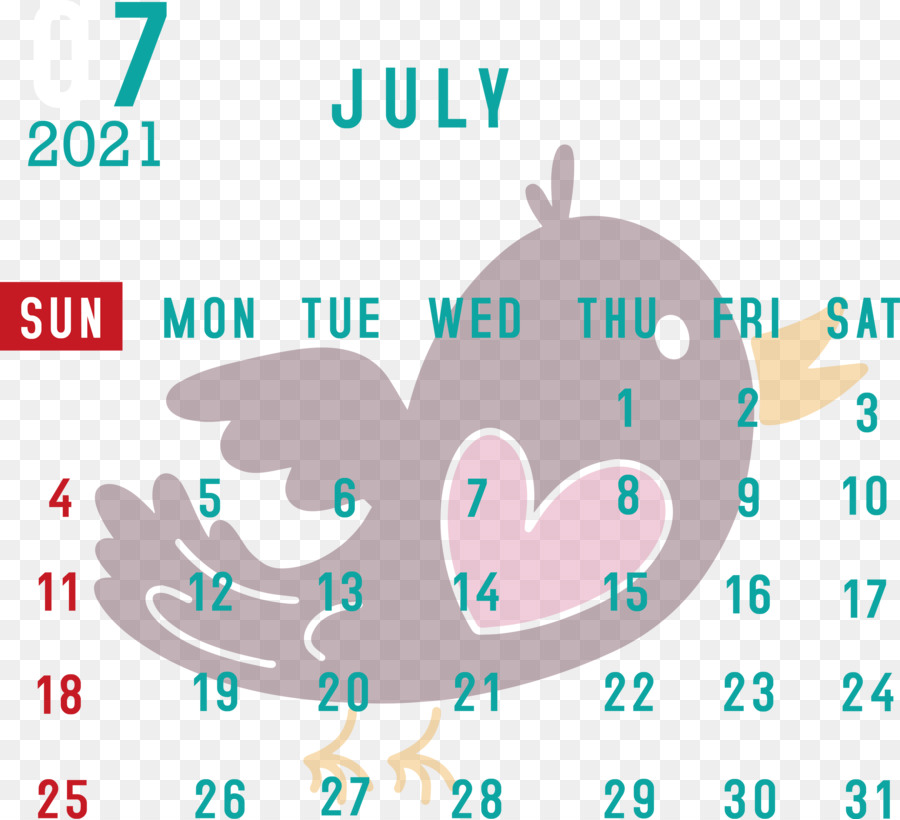 Kalender Juli，Bulan PNG