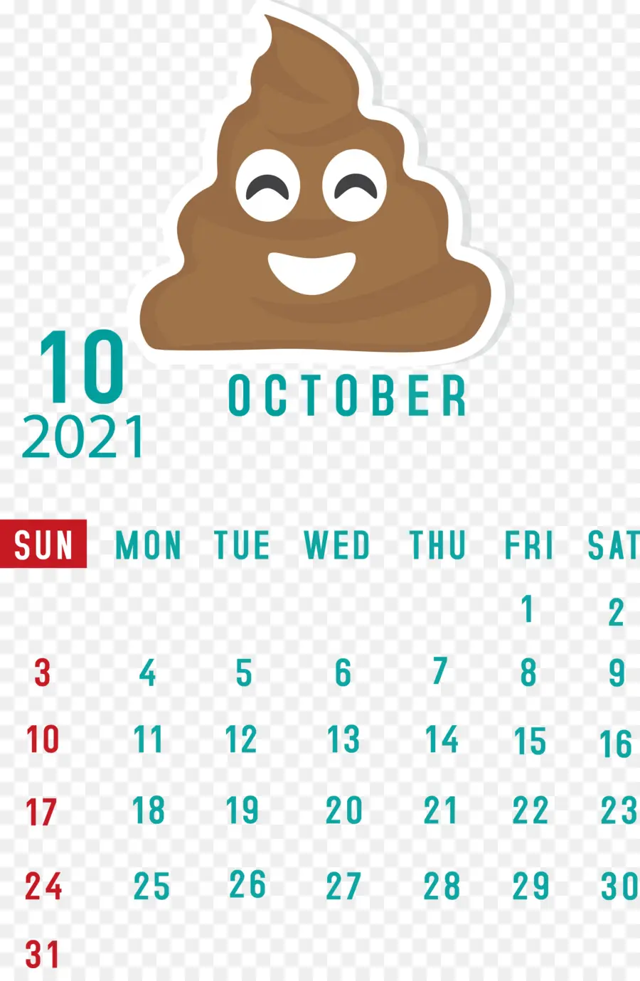 Kalender Oktober，Bulan PNG