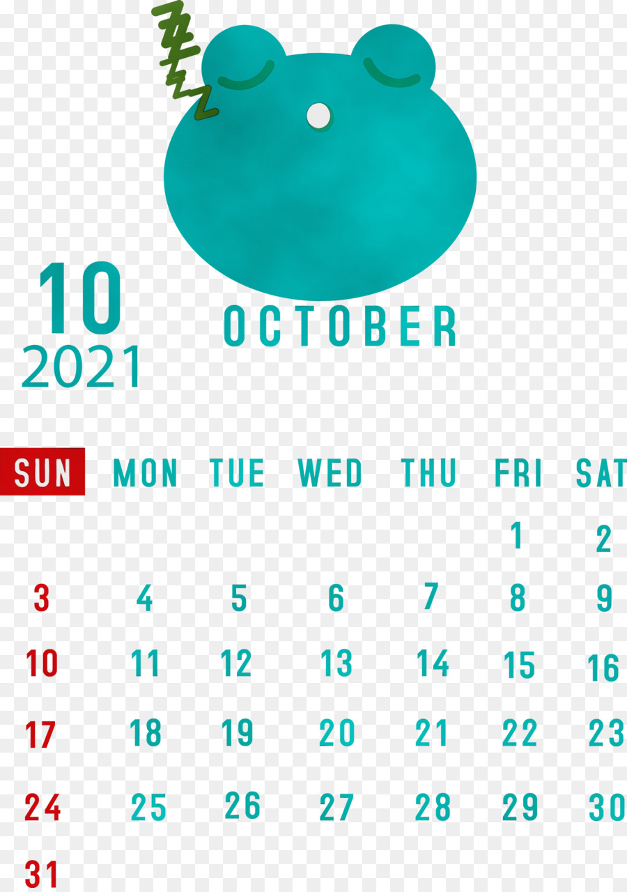 Kalender Oktober，Bulan PNG