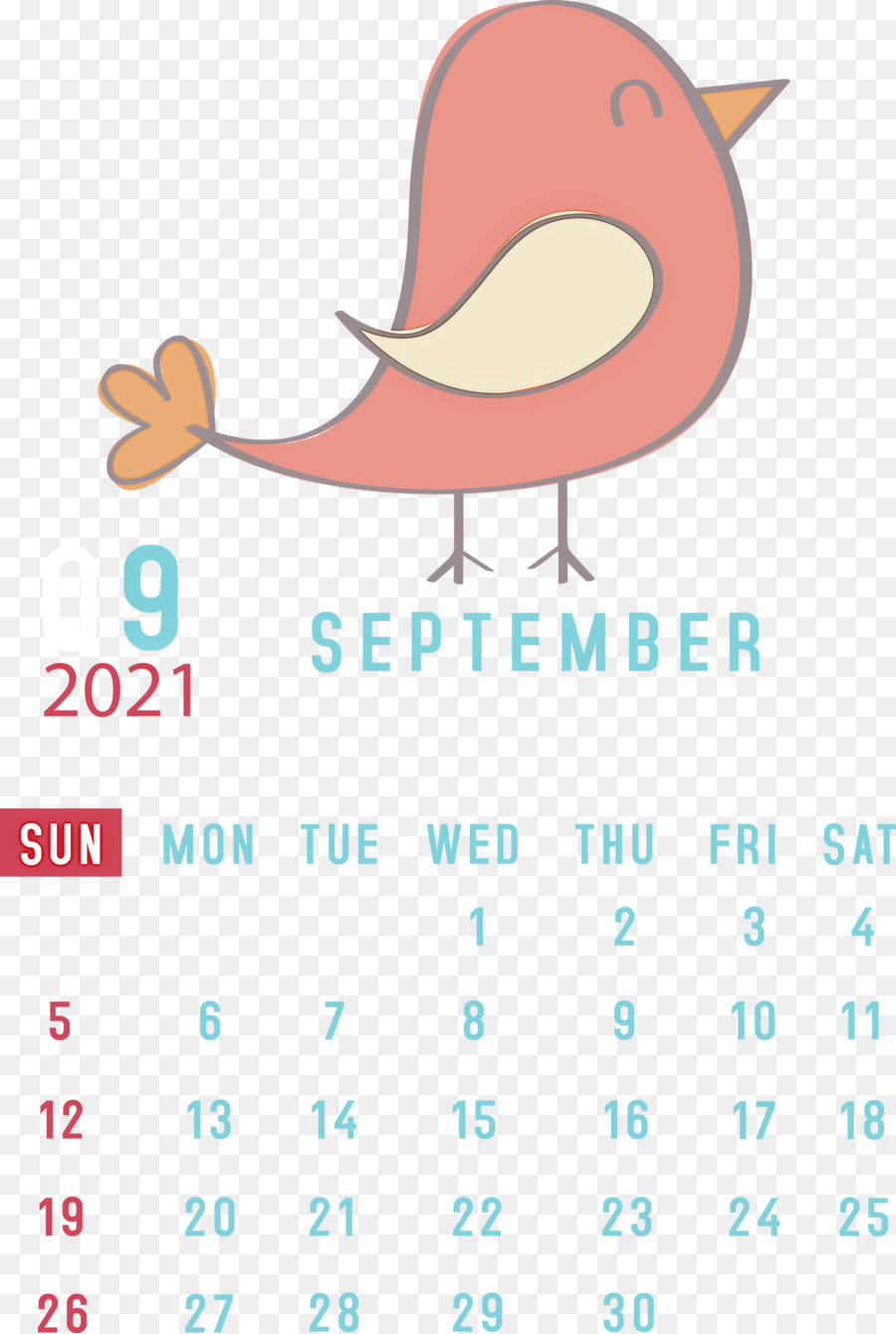 Kalender September，Burung PNG