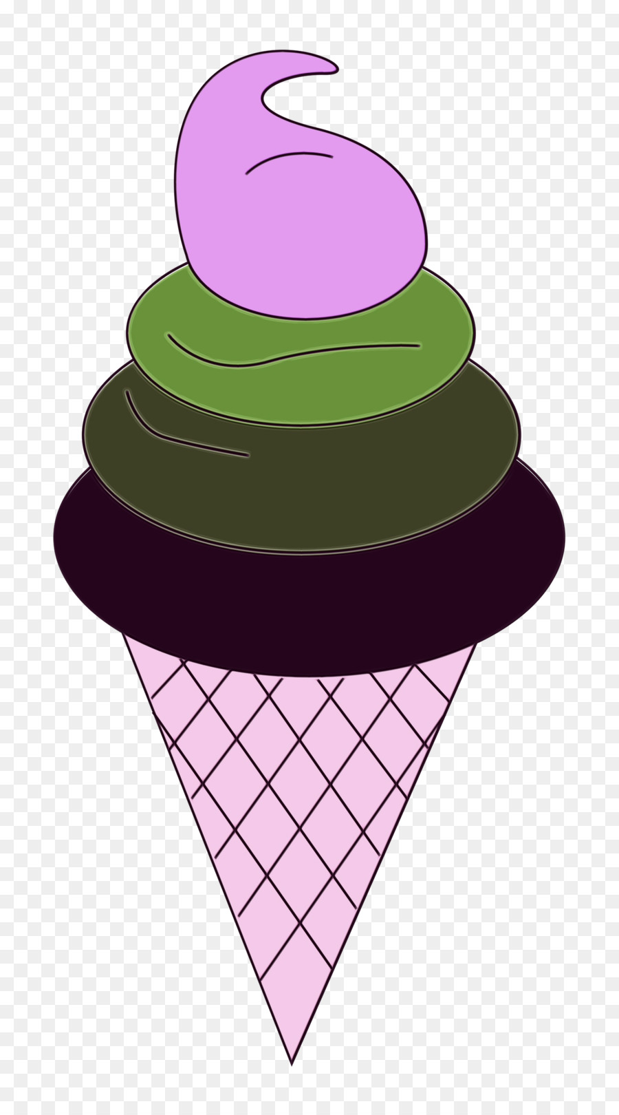 Ice Cream Cone，Ungu PNG