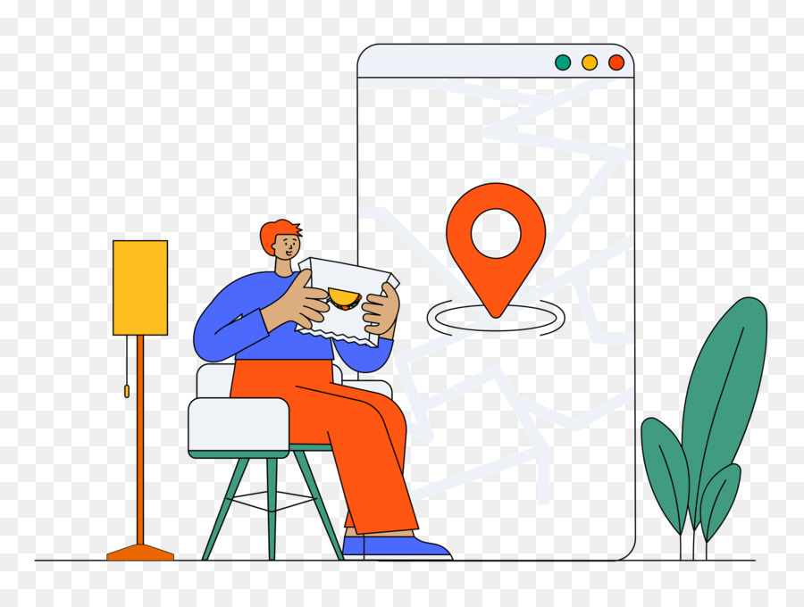 Orang Dengan Telepon，Pin Lokasi PNG